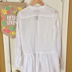 Polo  women's long sleeve voile ruffle hem drop waist tunic top blouse Photo 5