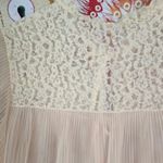 Vintage Barbizon Ariel pink chiffon lace bed jacket w/pleating & 2 Tie Closure M Size M Photo 7