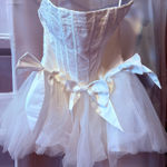 SheIn White puff skirt corset back dress Photo 0