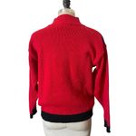 Diane Von Furstenberg Vintage  Red Mockneck Snowman Sweater Size Sweater Photo 3