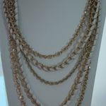 Chico's Gold Layered Necklace with Ribbon Accents Photo 6
