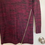Iz Byer iZ‎ Byer women’s maroon thick knit cowl neck zip sweater XS Photo 2