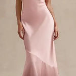 Significant Other Women’s Lana Tie Back Pink Ombre Cowl Neck Satin Maxi Dress 10 Photo 0