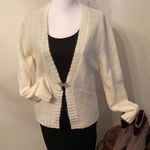 Faded Glory  NWT size large  beautiful cream cardigan with jeweled clasp Photo 1
