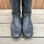 Justin Boots Vintage 80s 90s Justin Roper Boots gray cowgirl western 7 1/2 A Womens Narrow Photo 1