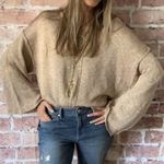 PaperMoon  Tan Knit Bell Sleeve Sweater Small NWT Photo 1