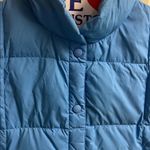 Lands' End Land’s End Women’s Blue Goose Down Snap Puffer Vest- M (8-10) Photo 4