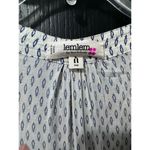 Lemlem Women's Wibi V-Neck Lace Trim blue white Short Mini Dress Size Large Photo 8