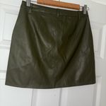 Wild Fable NWT  Women's Faux Leather Moto Mini Skirt Olive Green Size 2 Photo 5