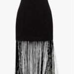 Black fringe formal dress Size M Photo 0