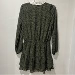 Sadie & Sage Womens Olive Green Animal Print Mini Dress Long Sleeve Small NWT Photo 6