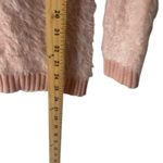 Calvin Klein Size Medium White Pink Feminine Fuzzy Mock Neck Cozy Sweater Photo 7