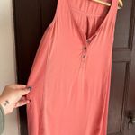 Splendid | Coral PInk Tencel Henley Neck Sleeveless Dress Sundress | Size Large Photo 3