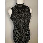 Windsor  Prom Homecoming Pageant Dress Small Black Bodycon Mermaid Beaded Halter Photo 2