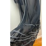 NWT Anett Rostel Berlin Black Silk Sheer Midi Dress Sz. 40 (US 12) Photo 2