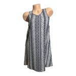 Forever 21  midi tank dress size small Blue & white Aztec Geometric Tribal Boho Photo 1