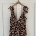Urban Outfitters UO Inge Floral Tiered Chiffon Ruffle Overall Jumpsuit Size L Photo 3