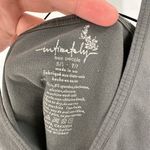 Free People  Gray Stretch V-Neck Strappy Crisscross Back Cami Cropped Top Size XS Photo 5