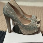 De Blossom Collection De Blossom Beautiful Glittery 4” Heels with Handbag Sz 7.5 Photo 1