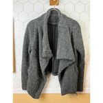 BLANK NYC Tweedy Gray Knit Wool Blend Sweater Full Zip Coat - Size - Small Photo 5