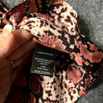 Sunday in Brooklyn Blouse Top Womens Medium Multicolor Snakeskin Print Pleated Photo 3