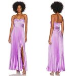 AMUR Stef Pleated Strapless Gown Maxi Dress in Lilac Petal Purple Sz 8 Photo 8