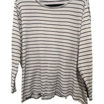 CJ Banks Top Womens 2X Gray Blue Stripe Long Sleeve Knit Photo 0