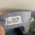 Gap 1969 Mid Rise “real straight” stretch jeans Women's 34/18R Photo 3