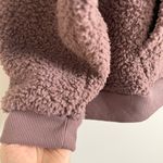 American Eagle  AE Sherpa Teddy Hoodie Medium Plum Purple Cozy Lightweight Soft Photo 4