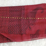 Women's Maroon Black and Gold Sequence Fashion Scarf Multiple Size One Size Photo 7