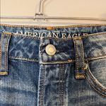 American Eagle  Outfitters Ripped Denim Mini Skirt - Dark Blue US size 2 Photo 1