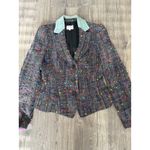 Armani Collezioni Vintage Tweed Wool Jacket Colorful Nubs Sz 6 Made n Italy Photo 4
