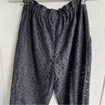 Milly  Black Lace Sheer Drawstring Pull On Pants Shorts Lining Size P (XS) Photo 6