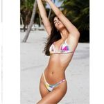 NEW Free People x mello the label Brazilian bikini top, size‎ M Yellow Size M Photo 3