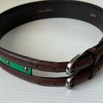 Oscar de la Renta  Vintage Double Buckle Leather Belt , M Photo 8