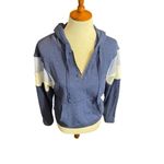 American Eagle  Women’s Half Zip Blue and White Hoodie Size Small Photo 9
