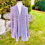 American Eagle  Outfitters Gray and Pink Draped Cardigan Photo 4