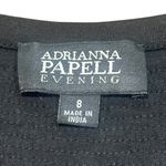 Adrianna Papell  Evening Dress Size 8 Black Beaded Sequins‎ Sleeveless Shift 1920 Photo 6