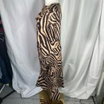 Queen B Maternity Animal Print Midi Dress Tan Black Size‎ 16 Short Sleeve Zip Size undefined Photo 7