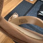 Nine West Gadele Nude Side Buckle Leather Wedge Open Toe Sandals Heels Size 6 Photo 4