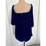 Line and Dot  Blue Velvet Strapless V-Neck Mini Dress Size XS Photo 4
