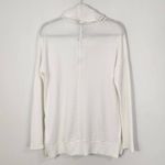 Bobi  White Cowl Neck Waffle Knit Top NWT Medium Revolve Thermal Knit Comfy Top Photo 3