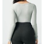 Joah Brown ‘Steel’ Blue Grey Henley Long Sleeve Vintage Style T Shirt Top, S / M Photo 7