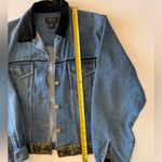 Vintage 90s Agapo Collection Denim Jacket with Gold Ribbon Trim Blue Size L Photo 7