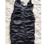 NBD  Black Low V Cut Front Ruched Halter Dress Small NWT Photo 5