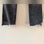 MOTHER the Insider Crop Step Fray in Train Stops Size 25 Denim Ankle Jean Black Photo 5