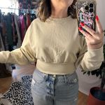Talentless  Dolman Sleeve Crop Crewneck Sweatshirt Beige Size Small Photo 4
