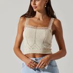 ARLIE LACE TRIMMED SWEATER TANK Photo 0