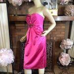 David Meister PINK STRAPLESS BEADED COCKTAIL DRESS (10) Photo 4
