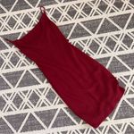 Vintage Y2K RAVE shiny red drape front spaghetti strap‎ dress Photo 1